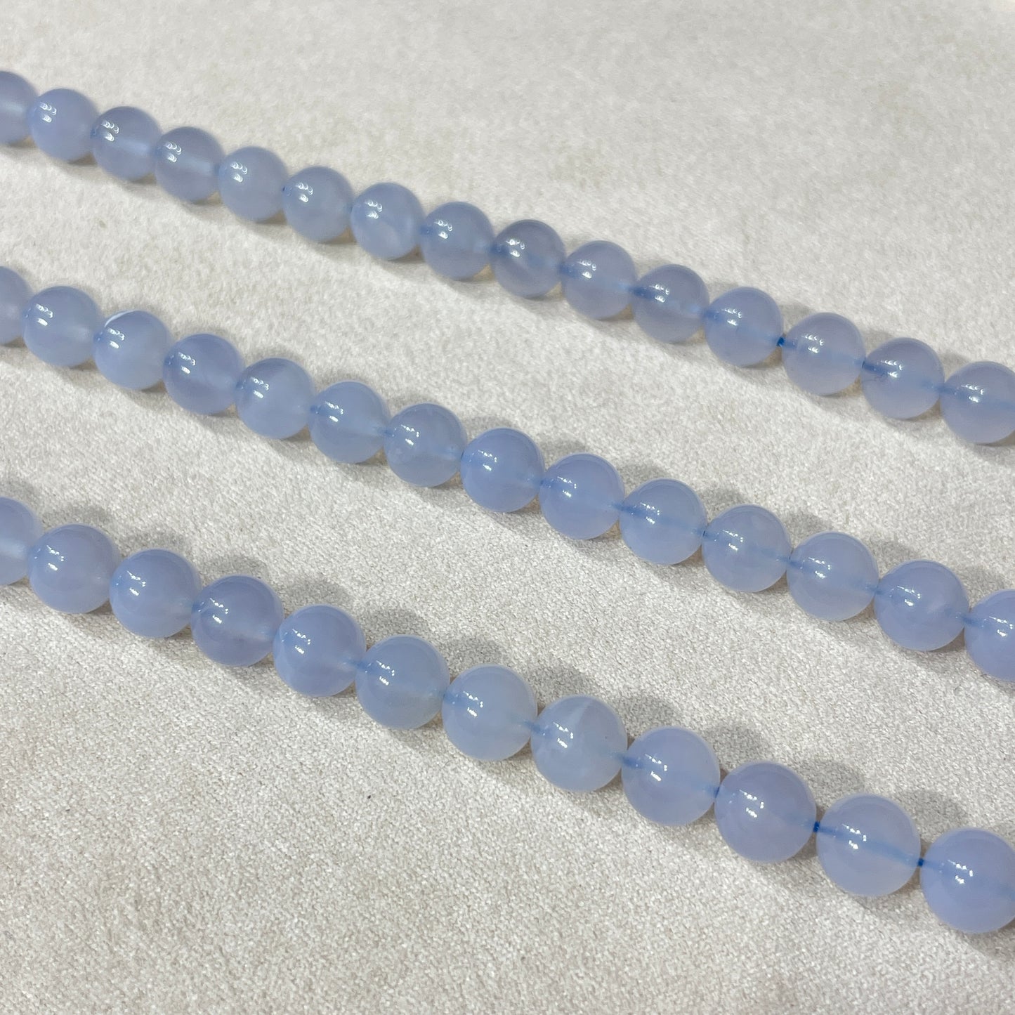 blue chalcedony strands 8mm