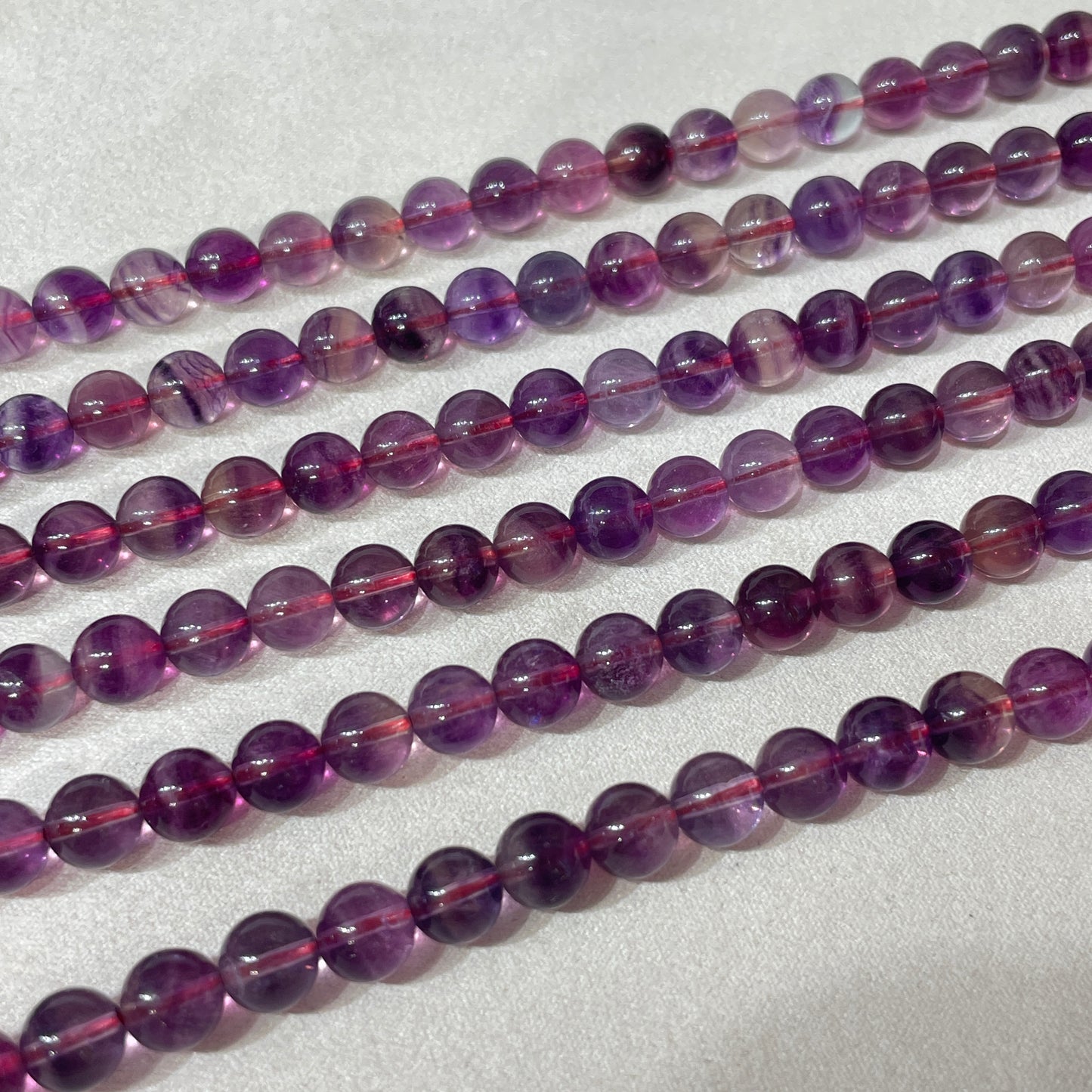 purple flourite strands 8mm