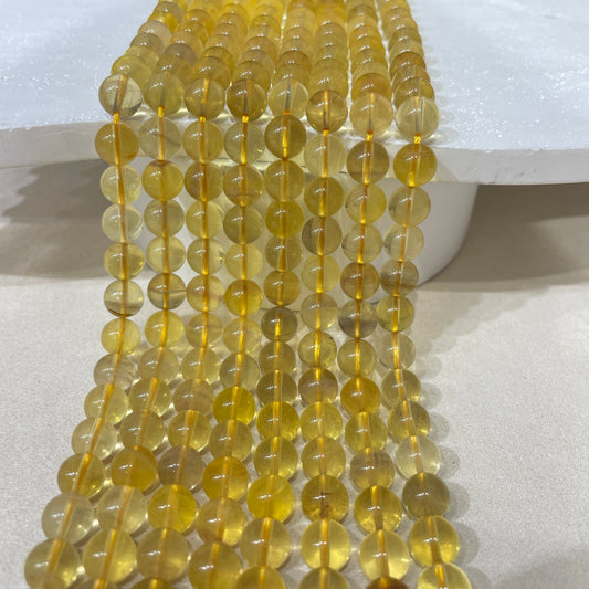 yellow flourite strands 8mm