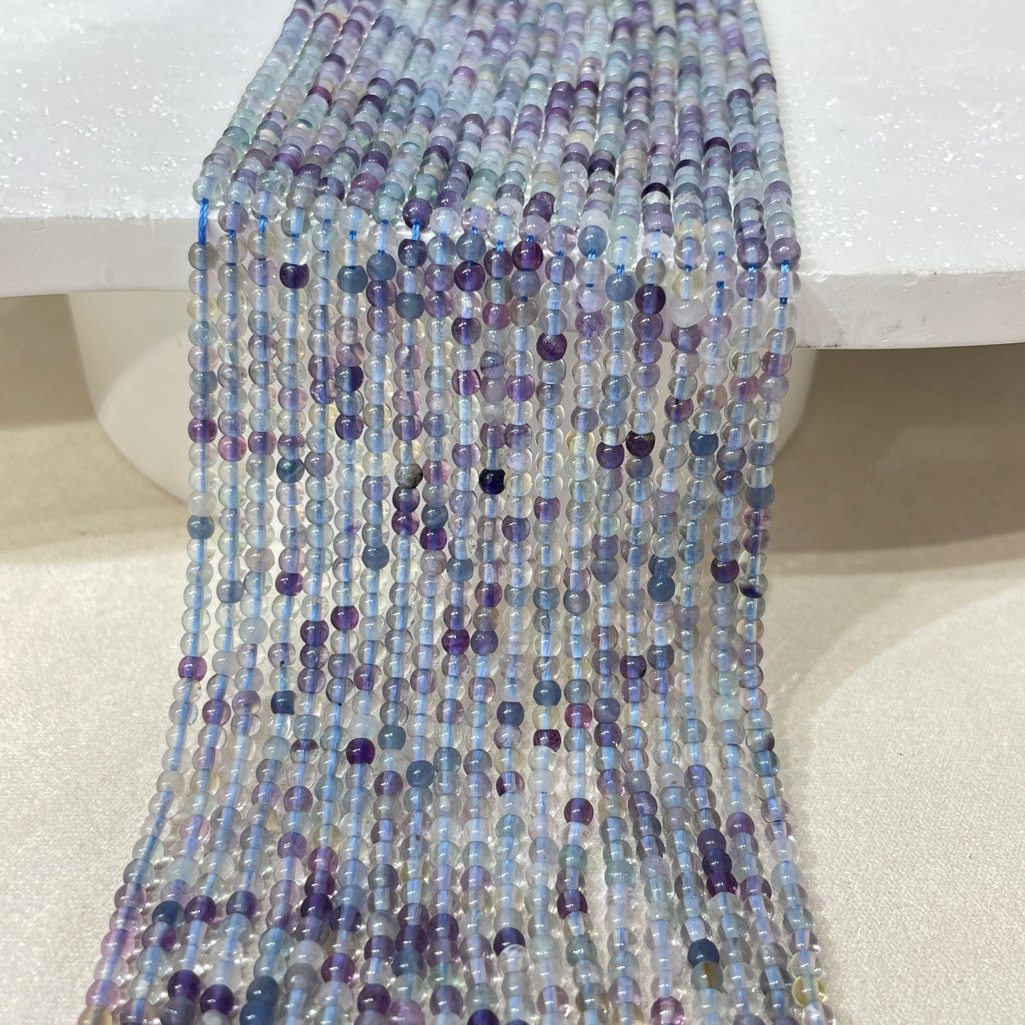 colorful flourite strands 3mm