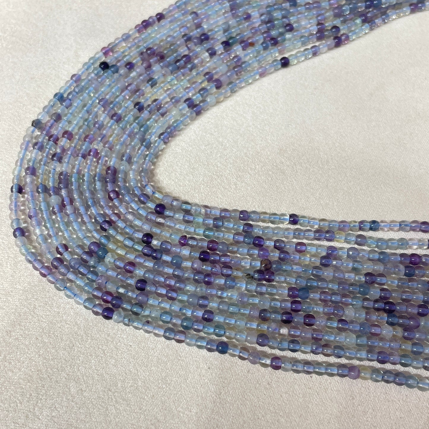 colorful flourite strands 3mm