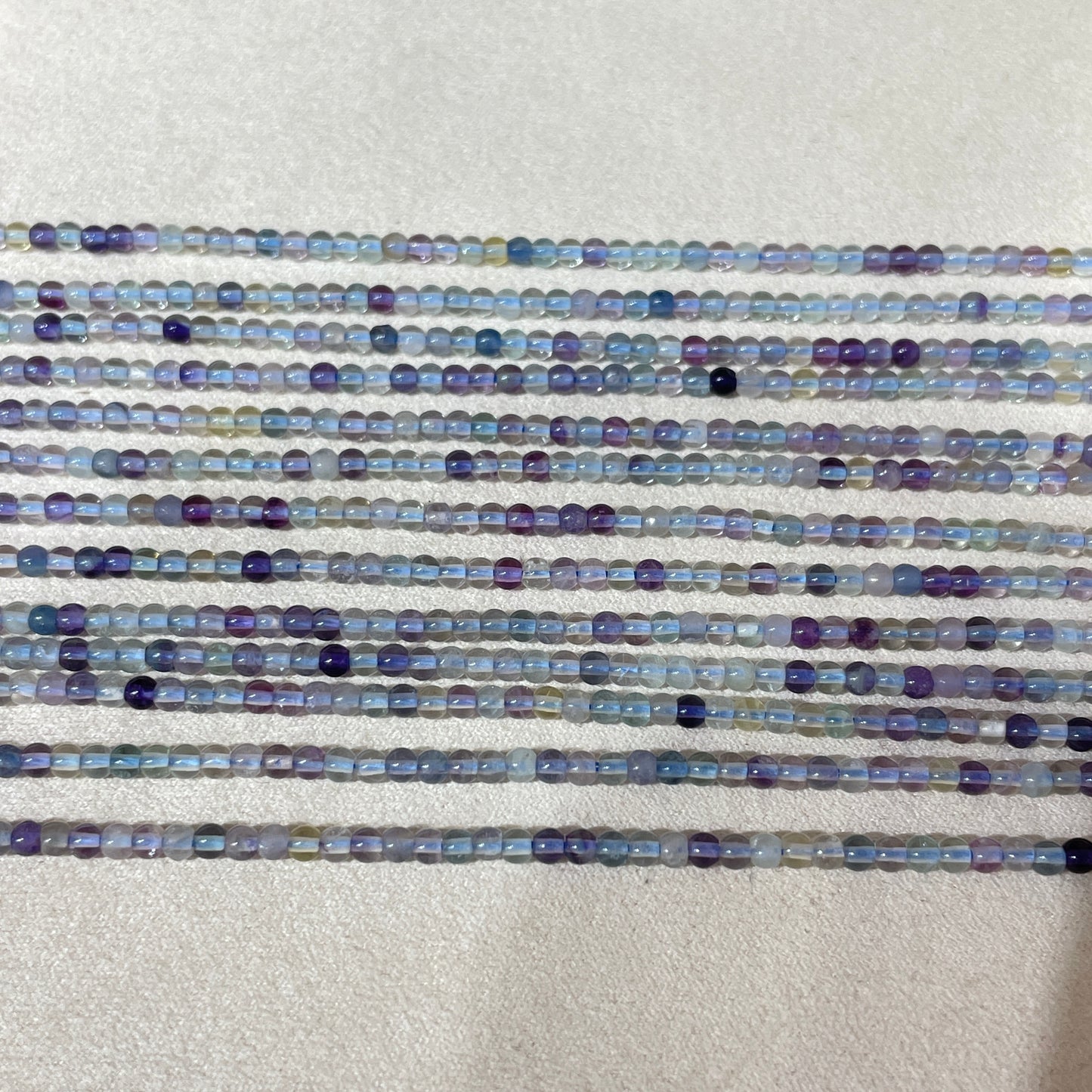 colorful flourite strands 3mm