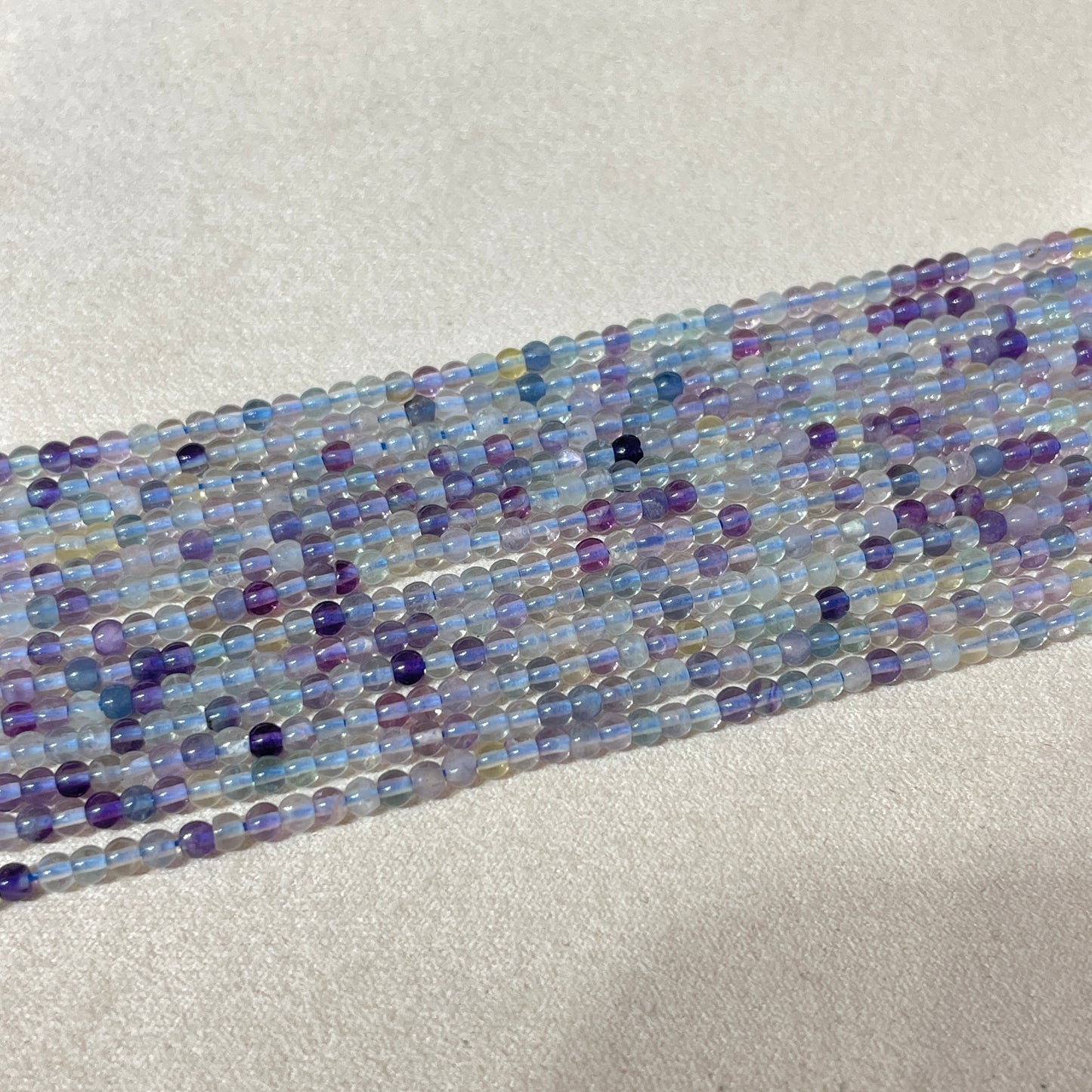colorful flourite strands 3mm