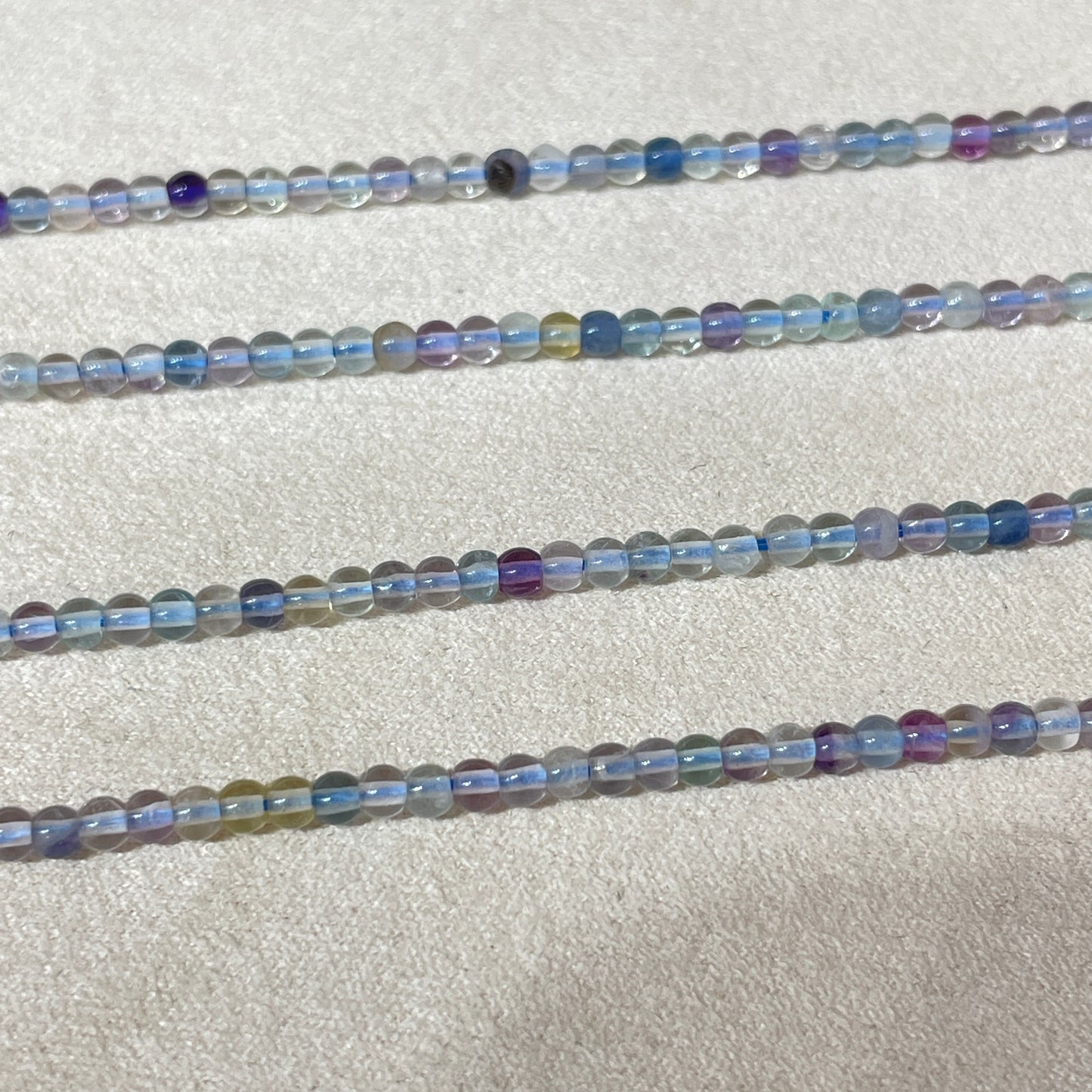 colorful flourite strands 3mm