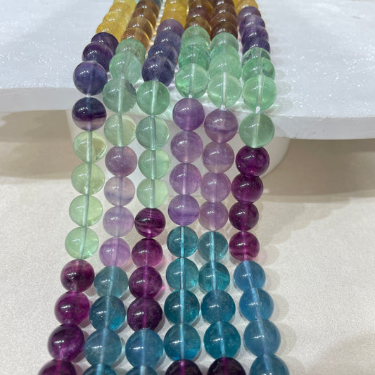 colorful fluorite strands 10mm
