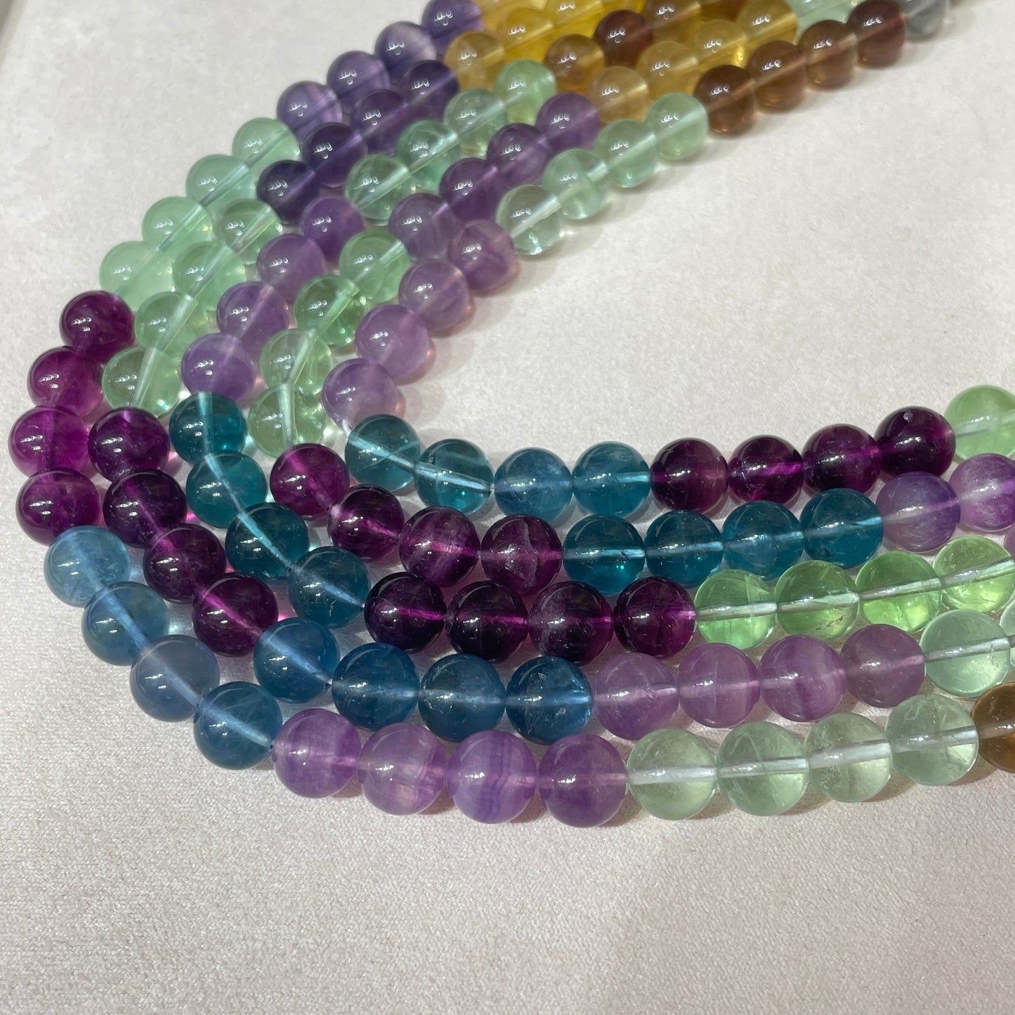 colorful fluorite strands 10mm