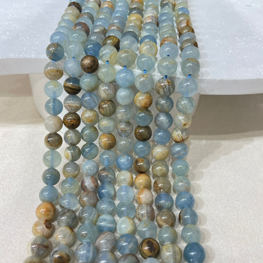 blue onyx strands 8mm