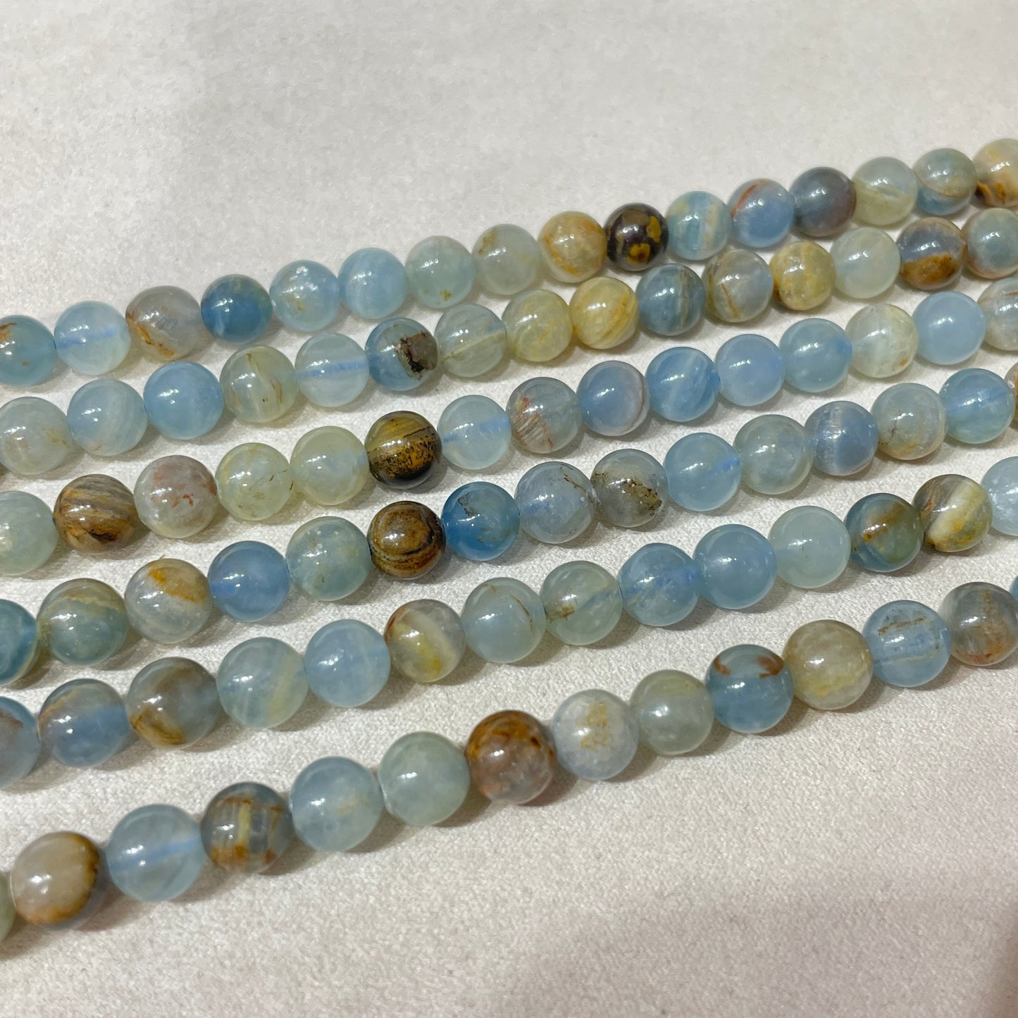 blue onyx strands 8mm
