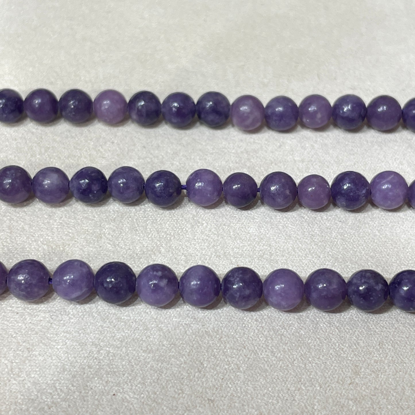 lepidolite strands 8mm