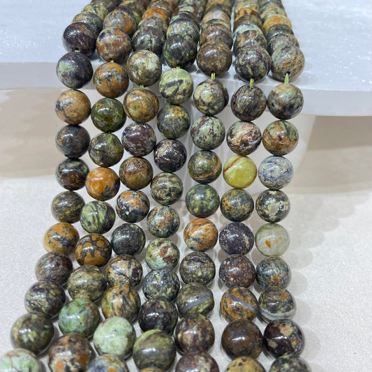 green opal strands 10mm