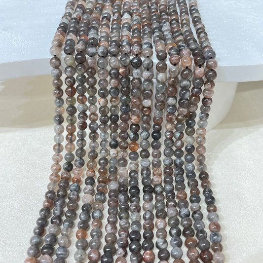 black golden sunstone strands