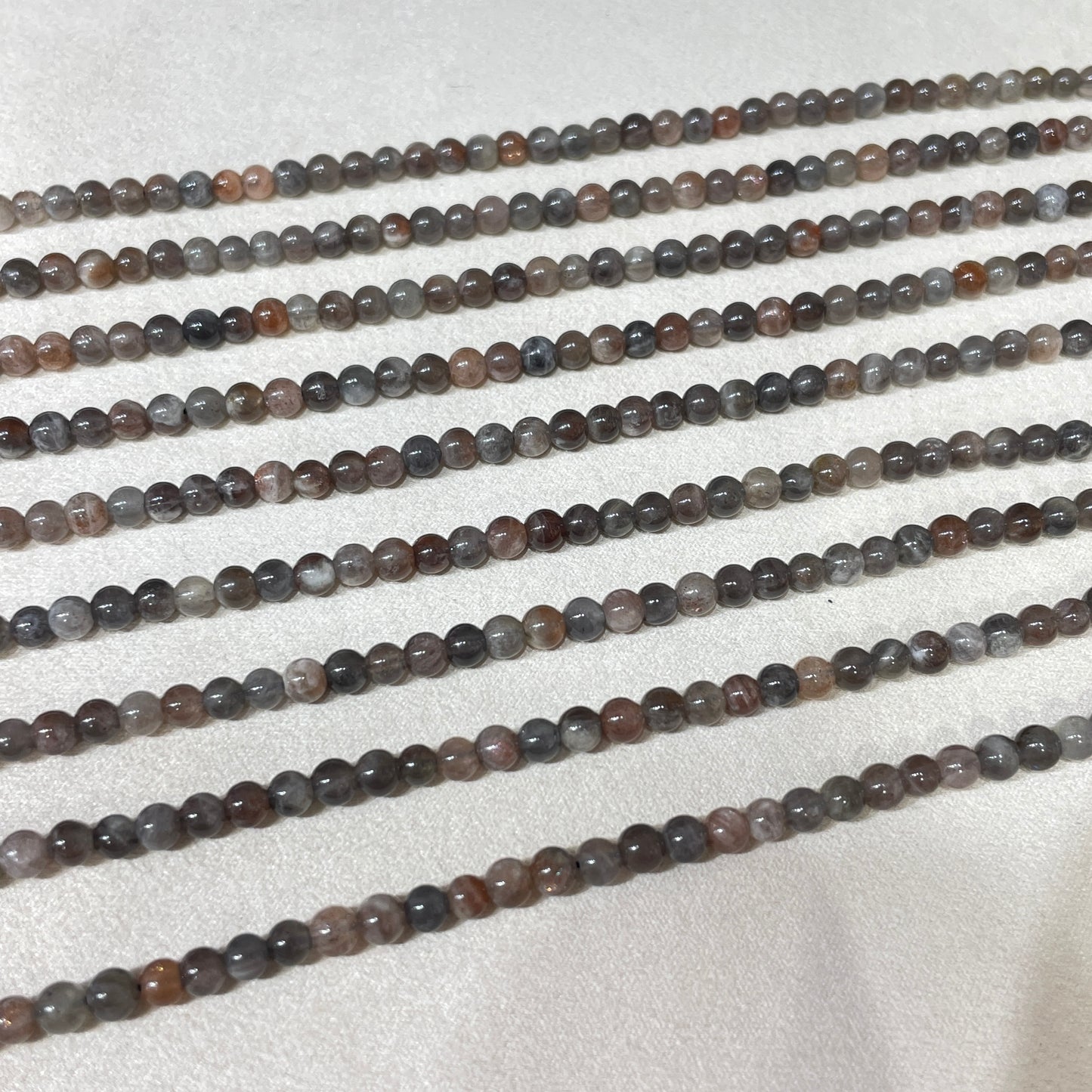 black golden sunstone strands