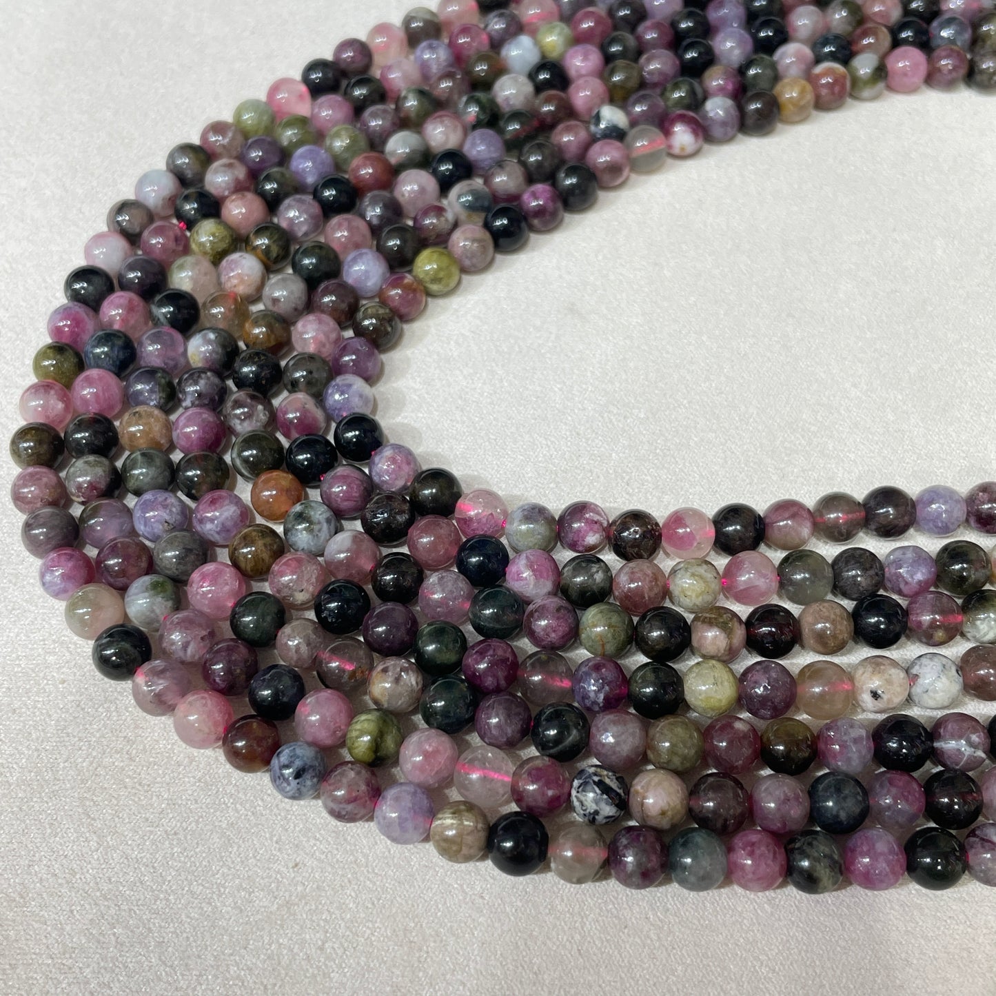 sugar tourmaline strands  8mm