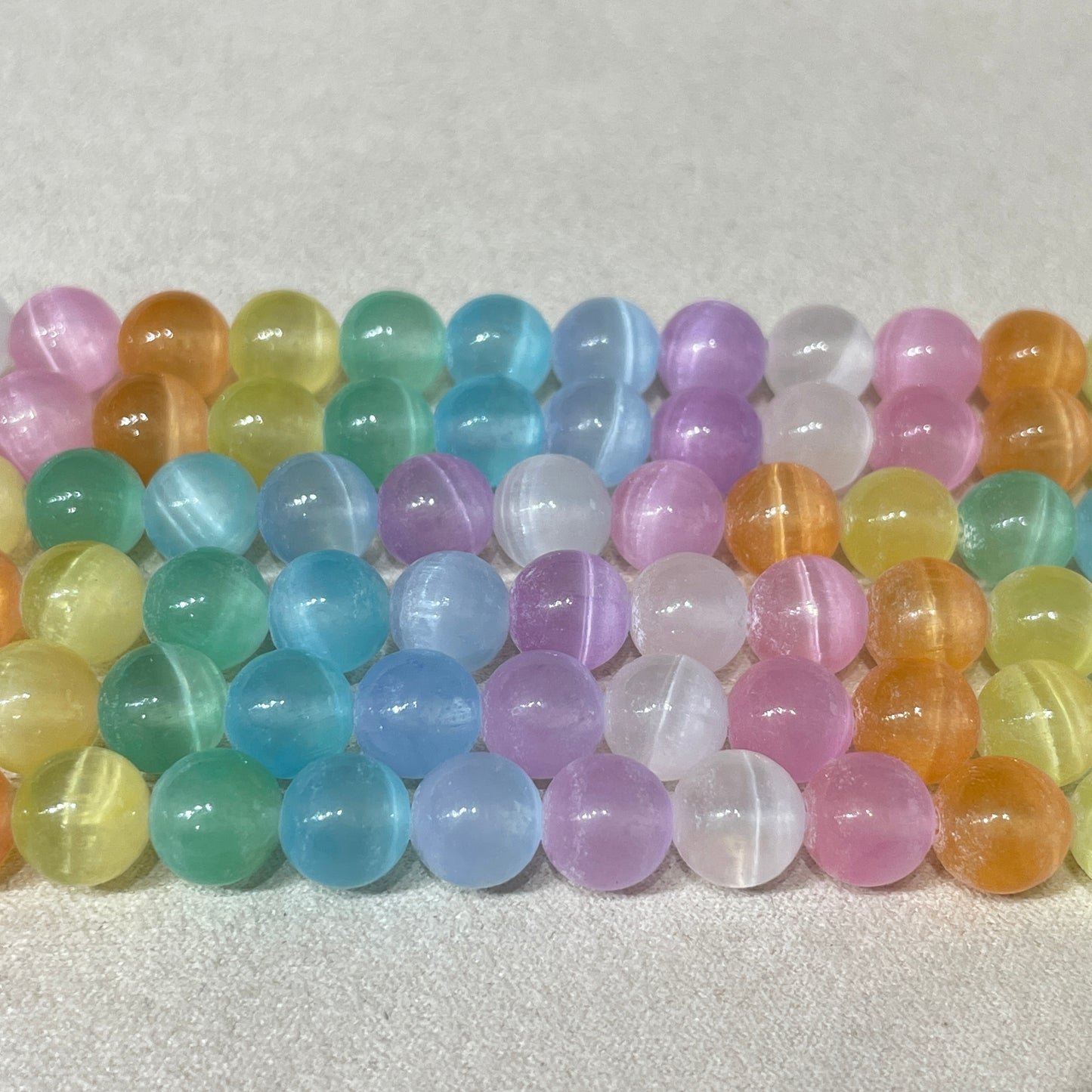 colorful selenite strands