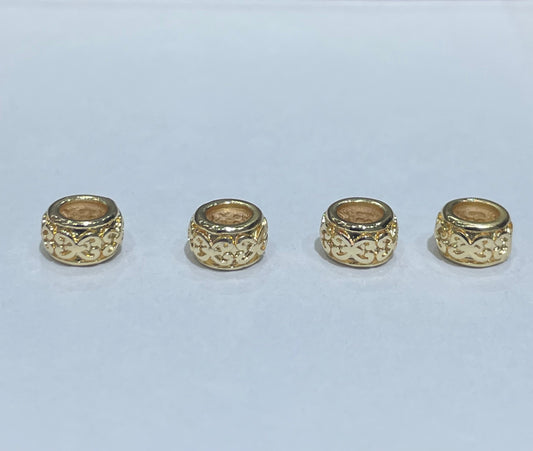 alloy flower pattern tube 4.5mm spacer 100pcs/bag