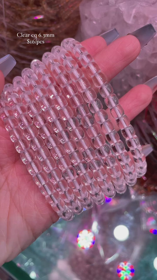 Clear quartz bracelets 6.3mm