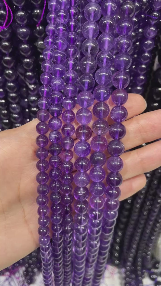 natural amethyst strand