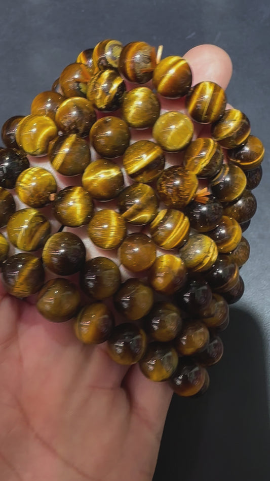 Yellow tiger eye bracelets 10mm