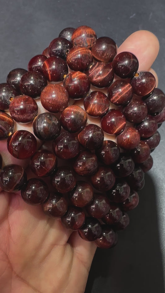 Red tiger eye bracelets 10mm