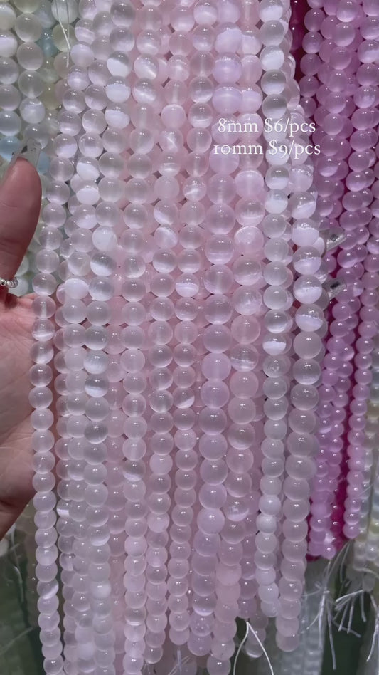 8mm selenite strands
