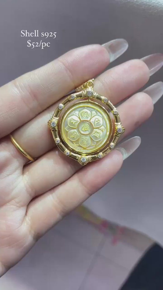 shell chakra s925 pendant