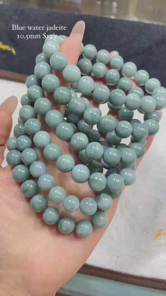 blue water jade bracelet 10.5mm