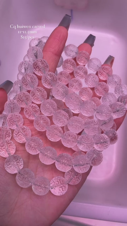 Clear quartz huiwen lucky cloud bracelets