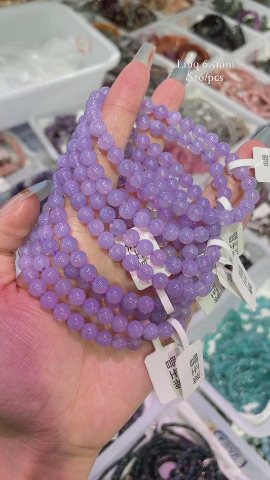 Lavender moon quartz bracelets