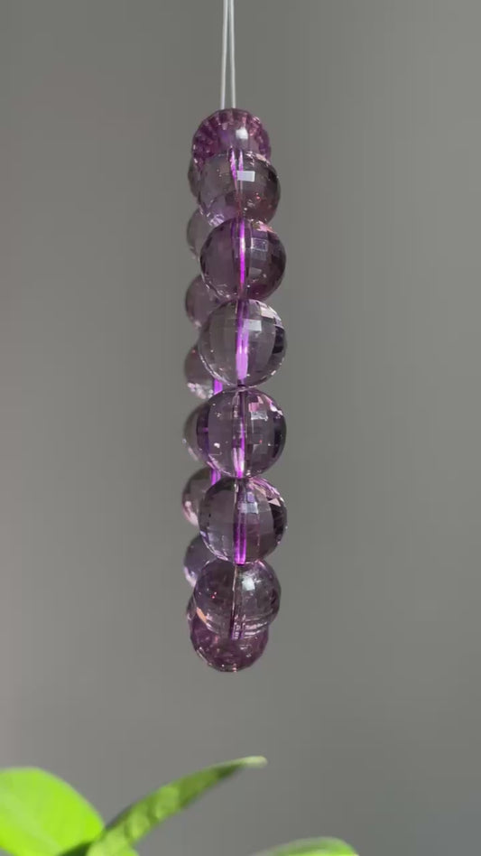 disco cut  amethyst 12mm