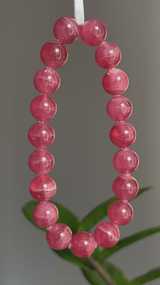Gemmy high quality rhodochrosite 10mm