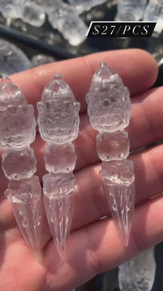clear quartz vajry pestle