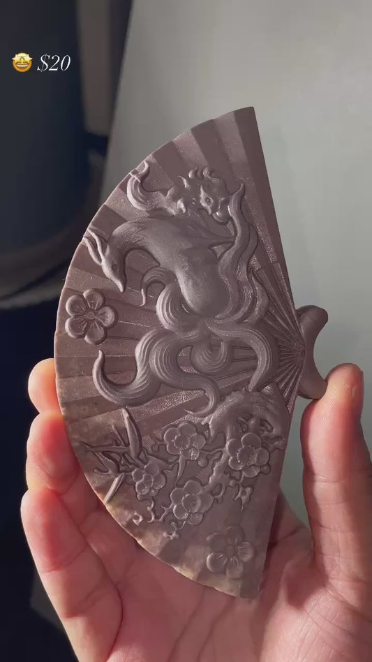 zipao jasper nine tails fox carving