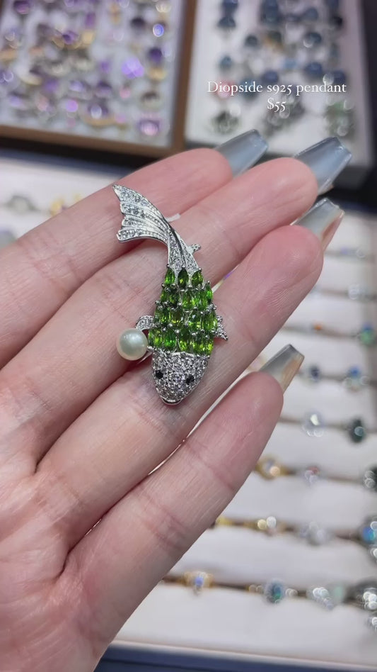 Diopside s925 pendants
