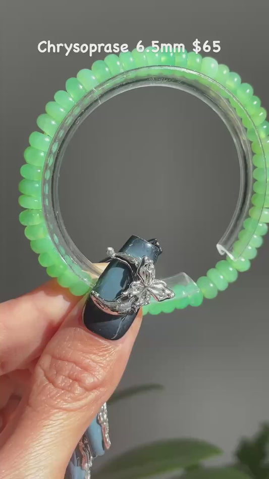 rondelle chrysoprase bracelet 6.5mm