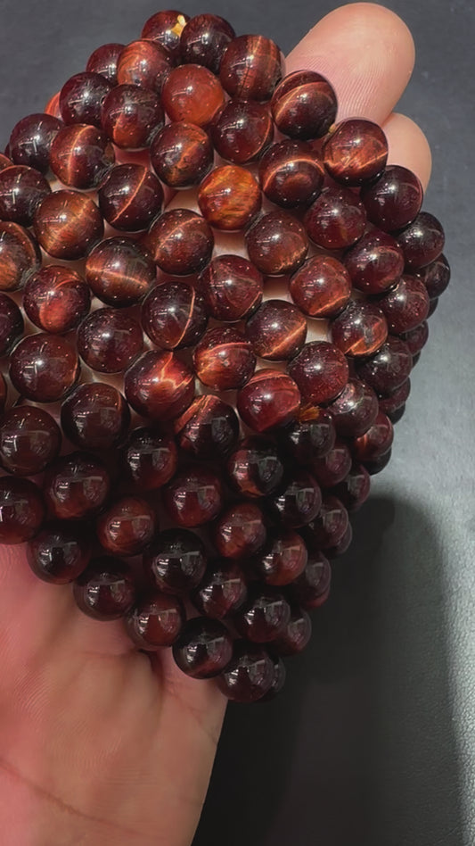 Red tiger eye bracelets 8mm
