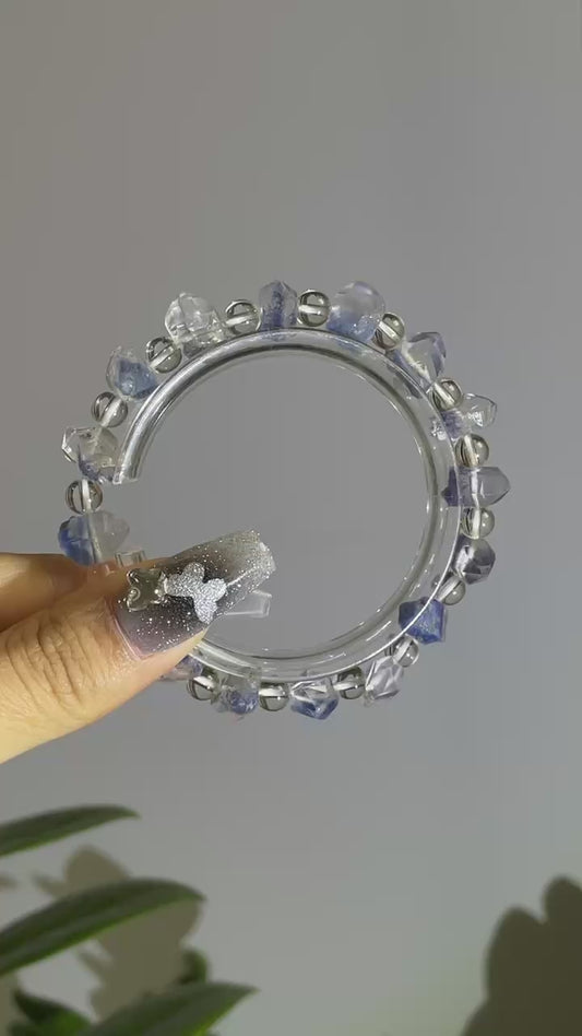 dumortierite freeform bracelet