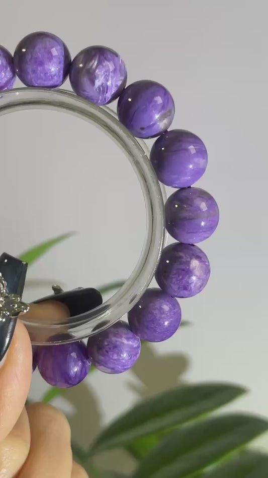 natural charoite bracelet 12.2mm