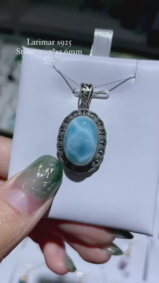 Larimar pendants